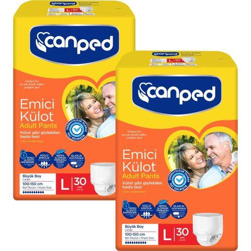 Canped Emici Külot Büyük Boy L 30'lu 2 Paket 60 Adet Hasta Bezi