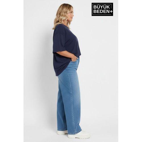 Büyük Beden Kadın Basic Tişört – Pamuklu Düz T-Shirt 3XL-6XL SPR26BTSK510