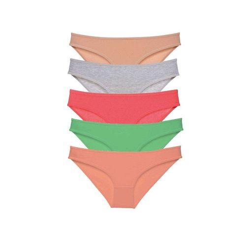 5 Adet Eko Set Likralı Kadın Slip Külot Soft Renkler