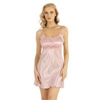 Somon Kısa Saten Gecelik 8208