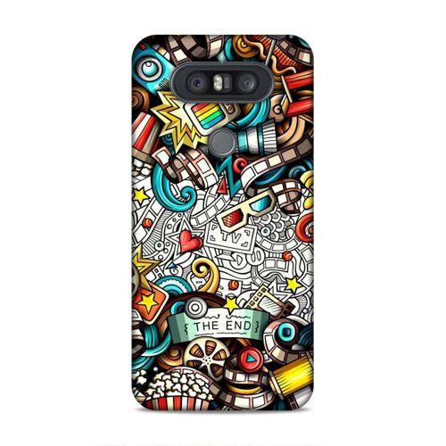 LG Q60 Kılıf Sinema Doodle Arka Kapak Silikon Koruma Full Koruyucu