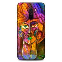 Lopard Xiaomi Pocophone F1 Uyumlu Kılıf Sürreal Yüzler ♀ (50) Shockproof Kılıf Desenli