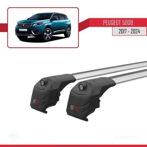 Peugeot 5008 2017 ve Sonrası ile uyumlu ACE-2 Ara Atkı Tavan Barı GRİ