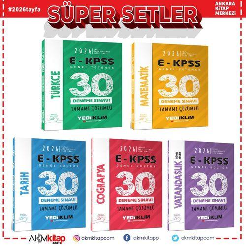 Yediiklim 2026 EKPSS Tüm Adaylar İçin 30 Deneme Seti 5 Kitap