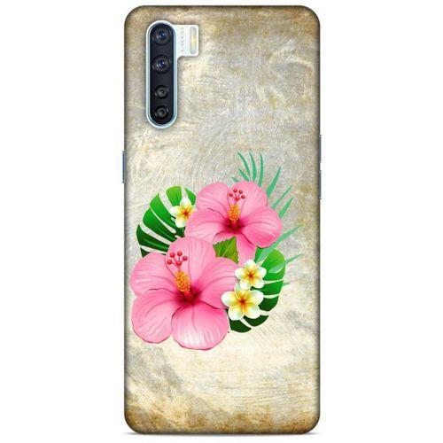 Lopard Oppo A91 Uyumlu Kılıf Bahar (17) Tasarım Kılıf Pembe Yeşil