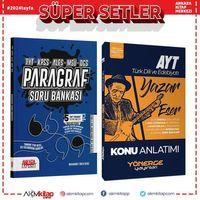 Yönerge AYT Türk Dili ve Edebiyatı Yazar Eser Konu ve AKM Paragraf Soru Bankası Seti 2 Kitap