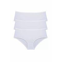 3 Adet Kadın Yüksek Bel Bato Külot Beyaz