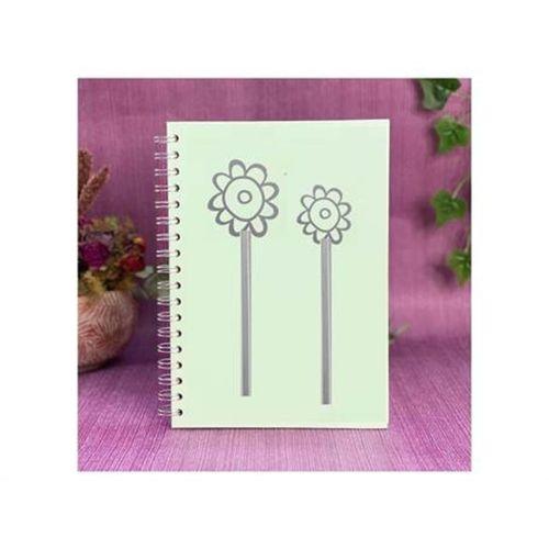 2 Adet Defter Sticker,Laptop Sticker  Gri Papatyalı  Pvc 48X33X0,5Cm