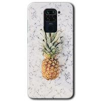 Potkal Hediye Fabrikası Xiaomi Redmi Note 9 Kılıf HD Desen Baskılı Arka Kapak - Ananas