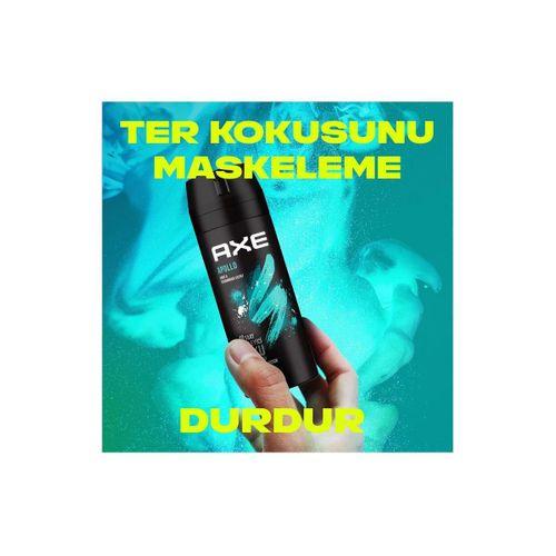 2 Adet Axe Erkek Sprey Deodorant Apollo 48 Saat Etkileyici Koku Vücut Spreyi 150 ml