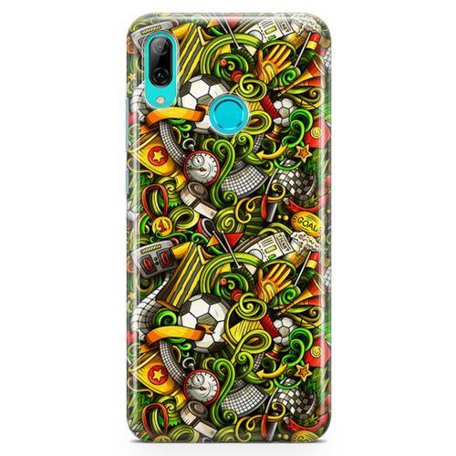 Huawei Y9 2019 Kılıf Futbolcu Doodle Arka Kapak Koruma Desenli Full Koruyucu