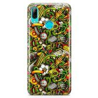 Huawei Y9 2019 Kılıf Futbolcu Doodle Arka Kapak Koruma Desenli Full Koruyucu