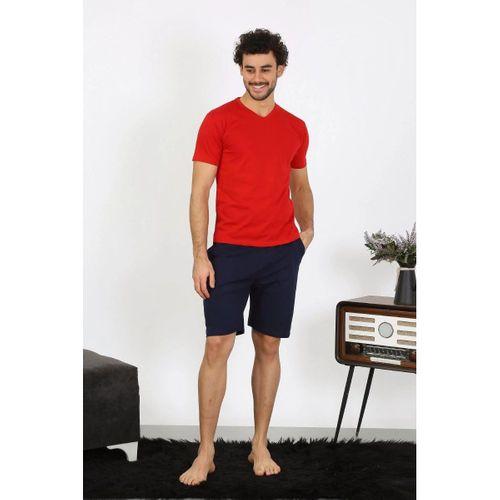 Erkek Penye Kırmızı 3'lü Pijama Takımı