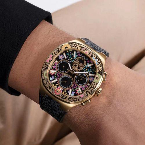 Guess GUGW0784G1 Quartz Silikon Siyah 44 mm Erkek Kol Saati