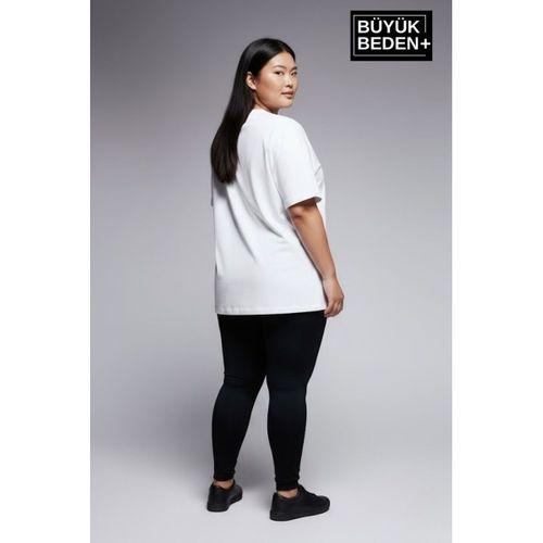 Büyük Beden Kadın Basic Tişört – Pamuklu Düz T-Shirt 3XL-6XL SPR26BTSK510