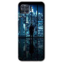 Oppo Reno 4 Lite Kılıf Baskılı Kapak - Şehir Manzarası + 5D Tam Kaplayan Cam