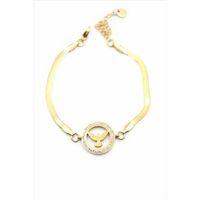 Taşlı Anka Kuşu Bileklik - Altın