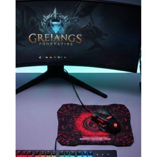 Mouse Mousepad Seti 3 Dpı Ayarı Ve Led Işıklı Ergonomik Yapı
