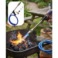 Lpg Pürmüz Alev Tabancası Hortumlu Ayarlanabilir Gazlı Alev Yakıcı Kamp Ve Mangal Başlatıcı
