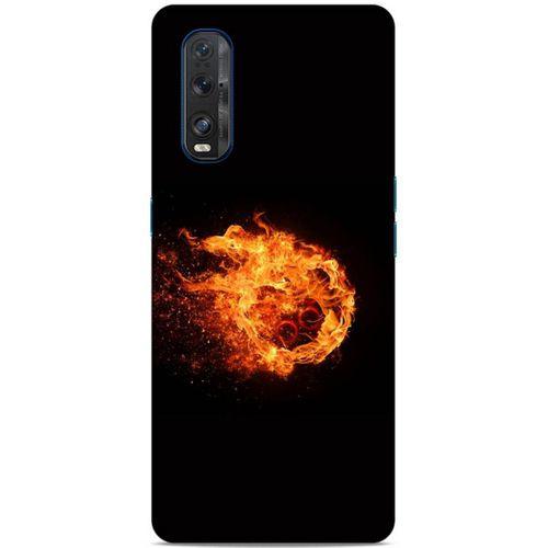 Lopard Oppo Find X2 Uyumlu Kılıf FireX (29) Arka Koruma Kılıfı Ateş Topu