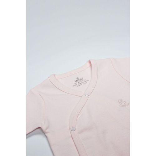 Bistyle Bistyle Organik Natural Basic Style Kruvaze Uzun Kol Body BS17102 Pembe