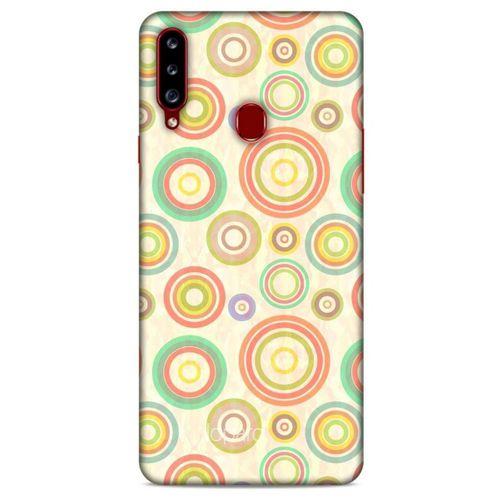 Samsung Galaxy A20s Kılıf Pastel Renkler (29) Arka Koruma Kılıfı Kırmızı Yeşil