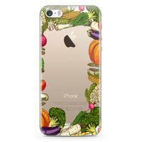 Apple iPhone 5s Kılıf Vegan Yiyecekler Arka Kapak Koruma Desenli Full Koruyucu