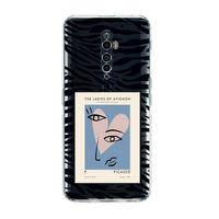 Oppo Reno 2z Picasso The Ladies of Avignon Desenli Premium Şeffaf Silikon Kılıf