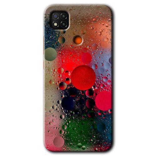 Xiaomi Redmi 9c Kılıf Baskılı Arka Kapak - Wet Bubbles +Tam Ekran Koruyucu