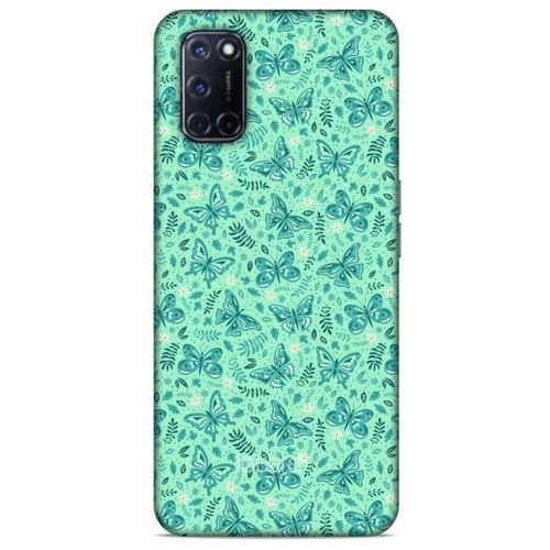 Oppo A52 Kılıf Kelebek Etkisi (7) Telefon Kılıfı Pembe Mavi