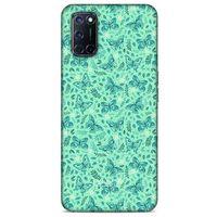 Oppo A52 Kılıf Kelebek Etkisi (7) Telefon Kılıfı Pembe Mavi