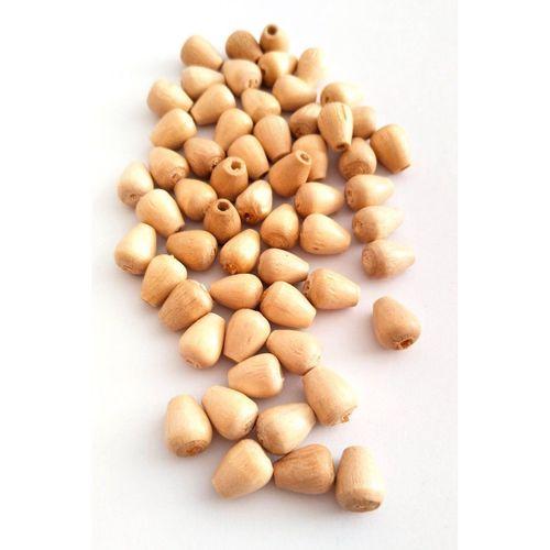 60 Gr (165 Adet) Ahşap Boncuk 12 mm boy x 10 mm en Doğal Ahşap Makrome El İşi Çanta