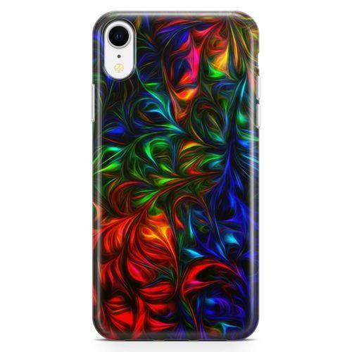 Apple iPhone XR Kılıf Fractal Art Arka Kapak Koruma Desenli Full Koruyucu