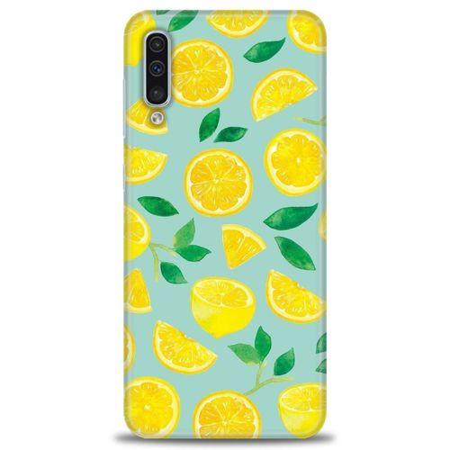 Samsung Galaxy A30S Kılıf HD Baskılı Kılıf - Limon Dilimleri + Tam Ekran Koruyucu