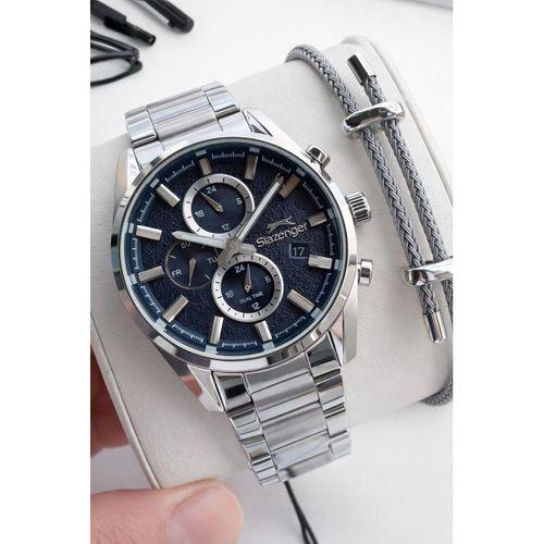 Slazenger İtalyan Tasarım Bileklik Hediyeli 2 Yıl Garantili 10 Atm Çelik Erkek Kol Saat ESL.2515.02