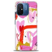 Xiaomi Redmi 12C Kılıf HD Baskılı Kılıf - Pembeler + Tam Ekran Koruyucu