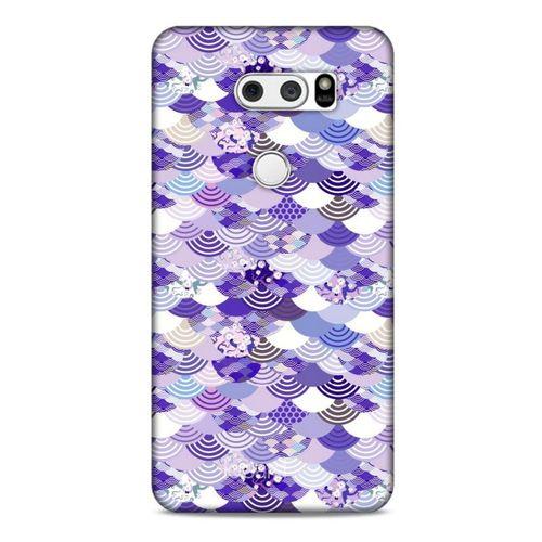 LG K50S Kılıf Pastel Renkler (15) Antişok Kılıf Mor Beyaz