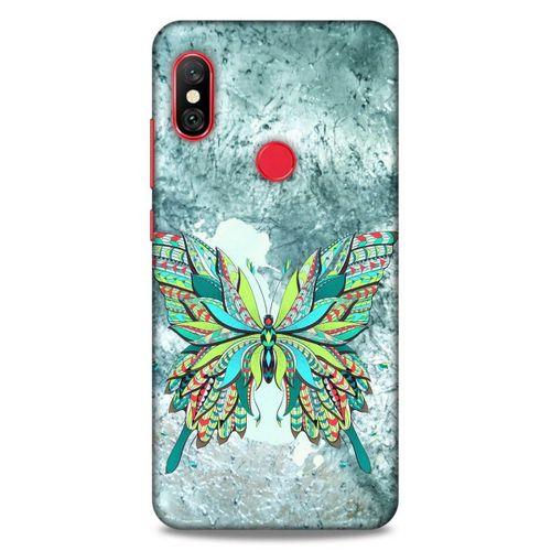 Lopard Xiaomi Redmi Note 6 Pro Uyumlu Kılıf Tattoo's (22) Tam Koruma Kılıfı Kelebek Dövme
