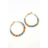 Mineli Halka Küpe - Turuncu