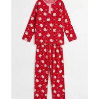 6/14 Yaş Karakter Kedi Baskılı Pamuk Penye Çocuk Pijama Takımı
