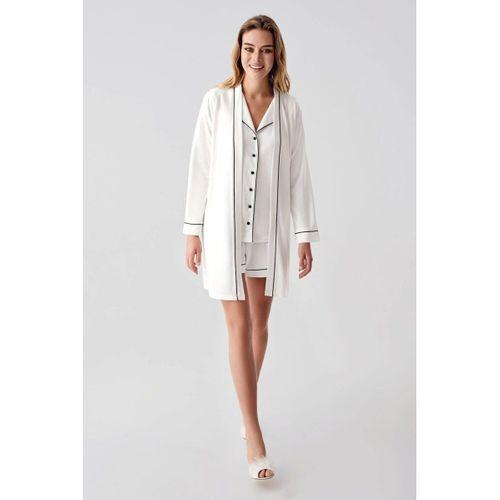 Freshness 324 Kadın 4'lü Sabahlıklı Şorlu Pijama Takımı