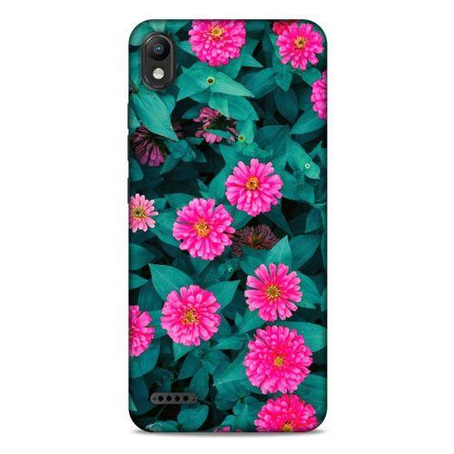 Lopard LG K20 2019 Uyumlu Kılıf Bahar (39) Liquid Crystal Kılıf Fuşya Çiçekler