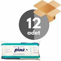 Pine Alkolsüz Hasta Perine Ve Vücut Temizleme Havlusu 52'Li 12paket