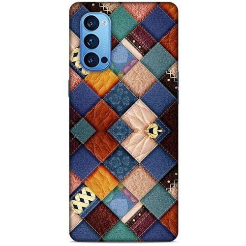 Oppo Reno 4 Pro Kılıf Patchwork (31) TPU Kılıf Karışık Renkli
