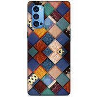 Oppo Reno 4 Pro Kılıf Patchwork (31) TPU Kılıf Karışık Renkli
