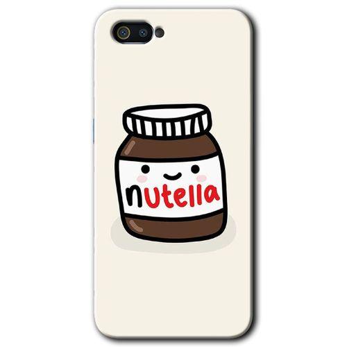 Realme C2 HD Baskılı Kılıf + 9D Tam Ekran Koruyucu - Nutella Aşkım