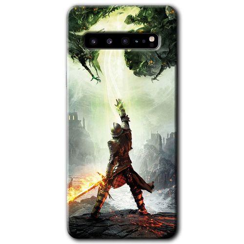 Samsung Galaxy S10 Plus HD Baskılı Kılıf + 9D Tam Ekran Koruyucu - Dragon Hunter