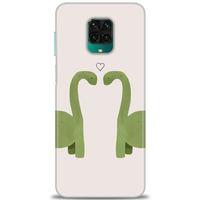 Xiaomi Redmi Note 9S Kılıf HD Baskılı Kılıf - Dinazor Aşkı + Tam Ekran Koruyucu