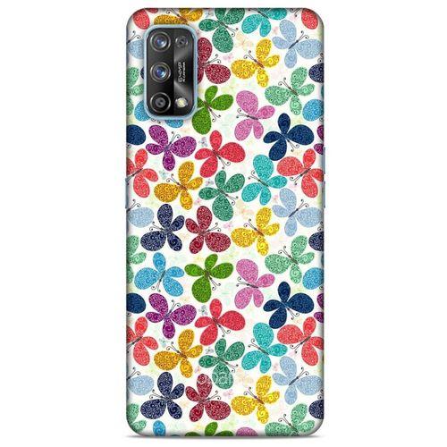 Oppo Realme 7 Pro Kılıf Kelebek Etkisi (35) Fit Design Kılıf Karışık Renkli