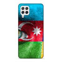 Samsung Galaxy A22 Uyumlu Kılıf Azarbaijan (42) Rugged Armor Kılıf Göz Bayrak